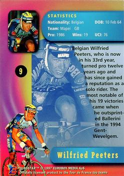 1997 Eurostar Tour de France #9 Wilfried Peeters Back